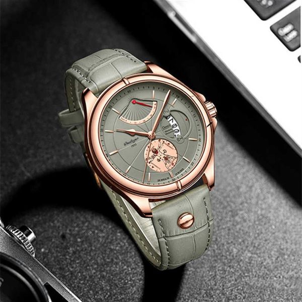 

2022 fashion date quartz men watches brand luxury male clock chronograph sport mens wrist watch hodinky237b, Slivery;brown