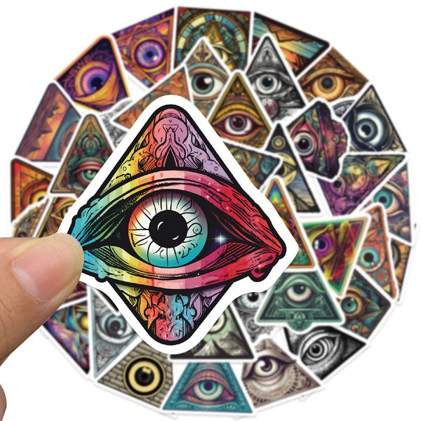 

50 pcs all seeing eye stickers for car lapfridge helmet ipad bicycle phone motorcycle ps4 book pvc diy toys kids decals