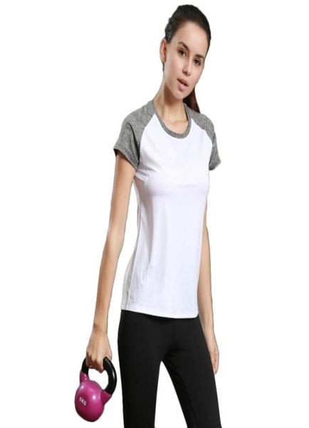 

light running tshirt female sports fitness shortsleeved round neck yoga clothing reflective strip rotten shoulder sleeve hit col6814187