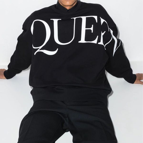 

duyou queen hoodies luxury designer men sweatshirt women hoodies combed cotton print sueter hombre heather pullover hoodies for man dy151, Black
