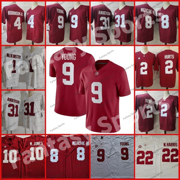 

alabama crimson tide 9 bryce young college football jersey harris 2 jalen hurt anderson jr gibbs tagovailoa jaylen waddle d.smith ridley met, Black