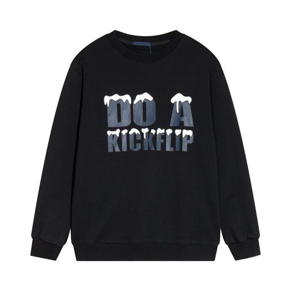 

2023s autumn and winter craft jacquard letter logo fashion long sleeve sweater student casual fleece hoodie l10-112, Black;brown
