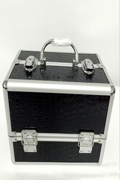

whole black professional handle makeup cosmetic storage train case box aluminum organizer artist hiker draws3102545