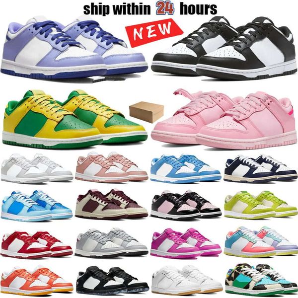 

with box low mens designer shoes white black panda pn dust qs argon active fuchsia grey fog rose whisper unc triple pink s men219