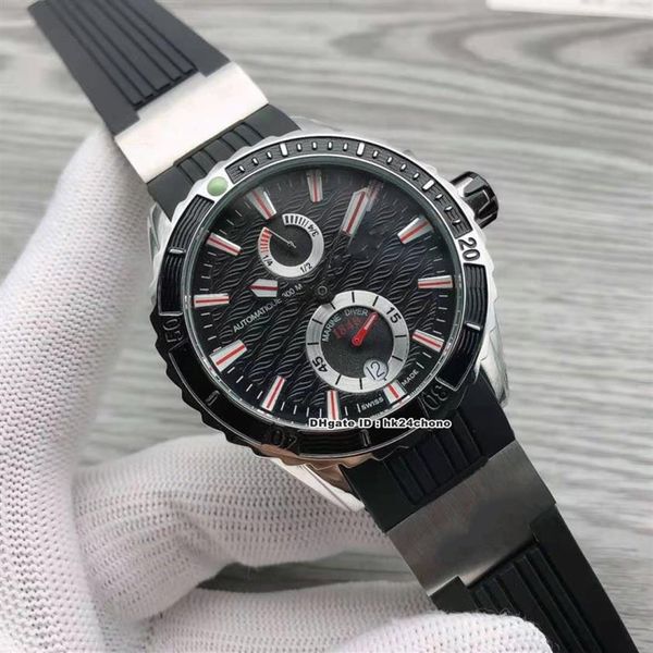 

watches maxi marine diver 263-10-3r-92 stainless steel autoamtic mens watch black dial rubber strap gents sports wris207z, Slivery;brown