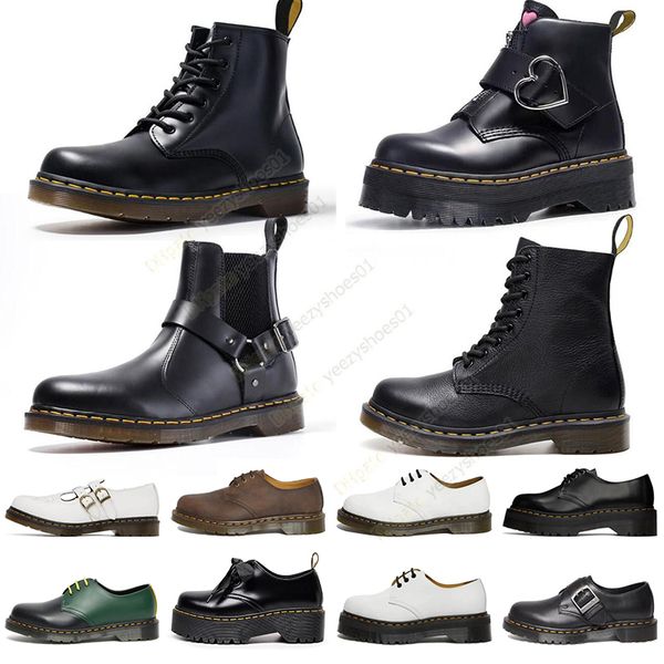 

designer boots ankle boots doc martens dr martins men women marten high leather winter snow booties oxford bottom black white booties