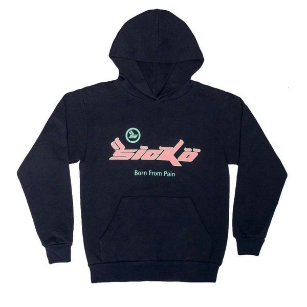 

men's hoodies sweatshirts luxury born from pain ian connor sicko pullover hoodies hoody hooded sweatshirts velvet cotton thick fleece u, Black