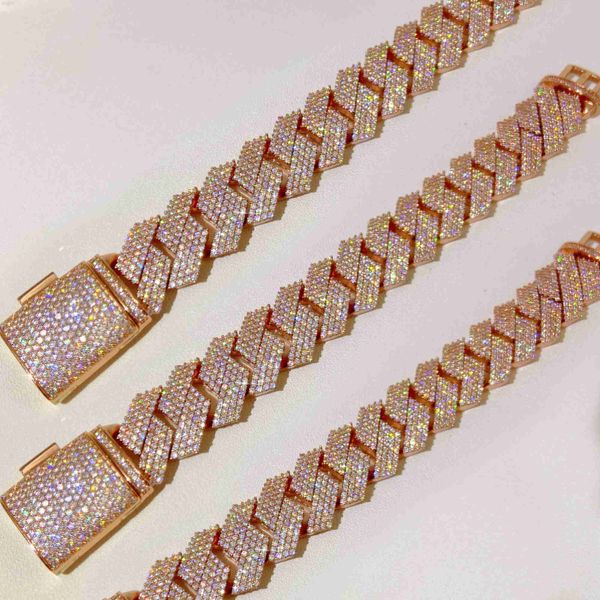 

hip hop jewelry men iced 925 silver jewelry gold plated necklace bangle bracelet zircon cz bracelet