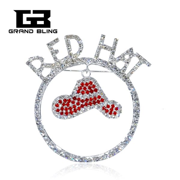 

pins brooches red hat theme brooch pin with charm 230822, Gray