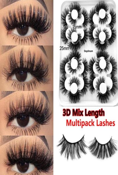 

20 pairs new 3d faux mink false eyelashes natural wispy fluffy eyelashes handamde cruelty lashes extension makeup tools4300836