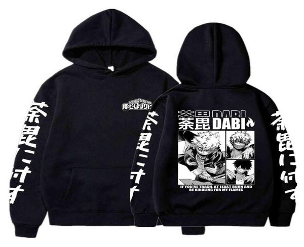 

anime my hero academia mha hoodie dabi manga s sweatshirt boku no hero academia gift clothing sudadera felpa moletom y11211253987, Black