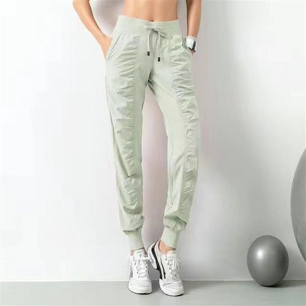 

lu women yoga jogging pants loose sweatpants lady fitness sports joggers running stretchy slimming feet sweat pants312w
