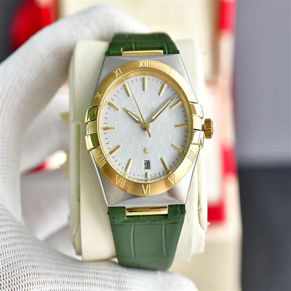 

the latest men's luxury watch fully automatic mechanical movement 316l refined steel creates mineral super strong mirror to s2541, Slivery;brown