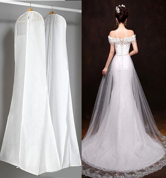 

180cm wedding dress dust cover extra large clothing garment bags long train evening prom dresses thick nonwoven dustproof protect2318373, White