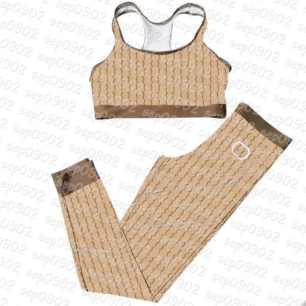 

women designer sport outfit letters printed yoga quick dry gym leggings summer breathable tracksuit244q, White;red