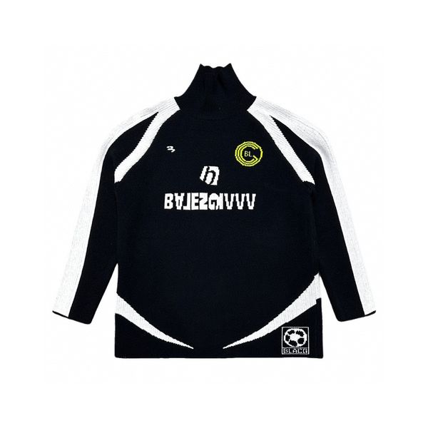 

men's plus size hoodies & sweatshirts letter knitted sweater in autumn / winter 2022acquard knitting machine e custom jnlarged detail c, Black;brown