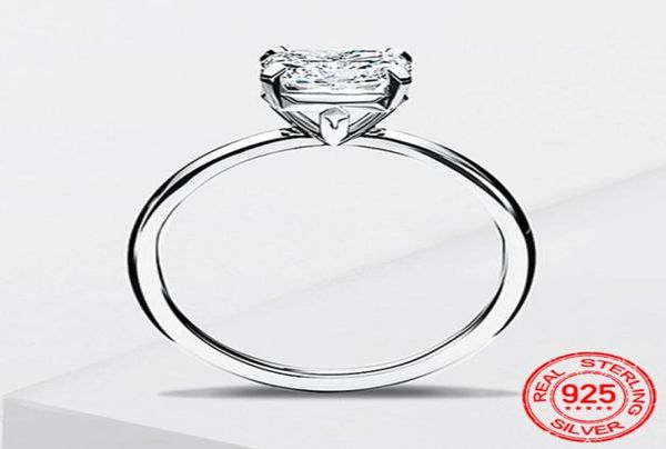 

100 925 sterling silver ring for women luxury zirconia diamond jewelry solitaire wedding engagement ring gift accessories xr4512668763, Slivery;golden