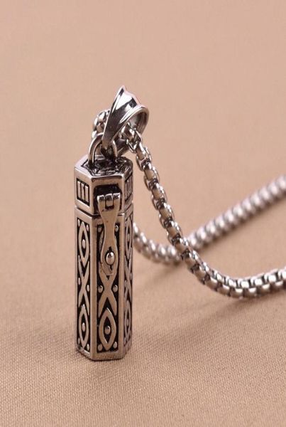 

cremation lockets jewelry openable box case pendant urn keepsake memorial vintage pet supplies ash necklace real titanium steel jo6011311, Silver