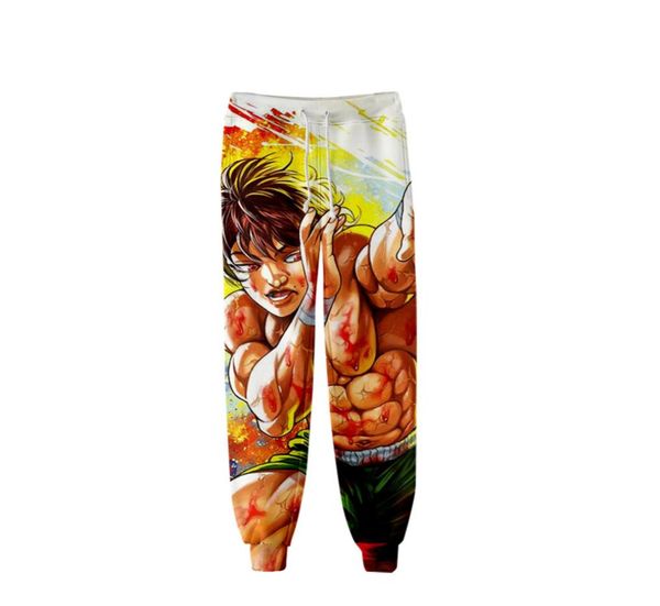

japanese anime baki the grappler hanma yujiro 3d joggers pants menwomen casual trousers hip hop sweatpants pantalon homme9548857, Black