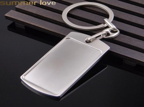 

blank diy custom engraved personalized keychain alloy lovers gift keyring creative alloy key chain whole jewelry3607892, Slivery;golden