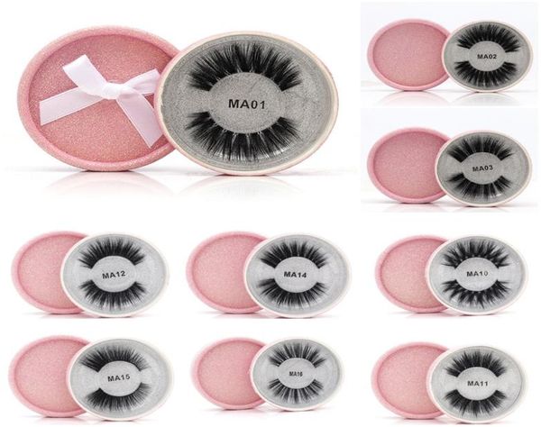

16 styles 3d faux mink eyelashes false mink eyelashes 3d silk protein lashes 100 handmade natural fake eye lashes with pink gift 2731681