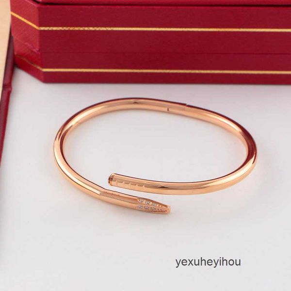 

316l steel chain nail bracelet bangle women men gold silver stainless wedding party love jewelry size 16 19cm 187t6, Black