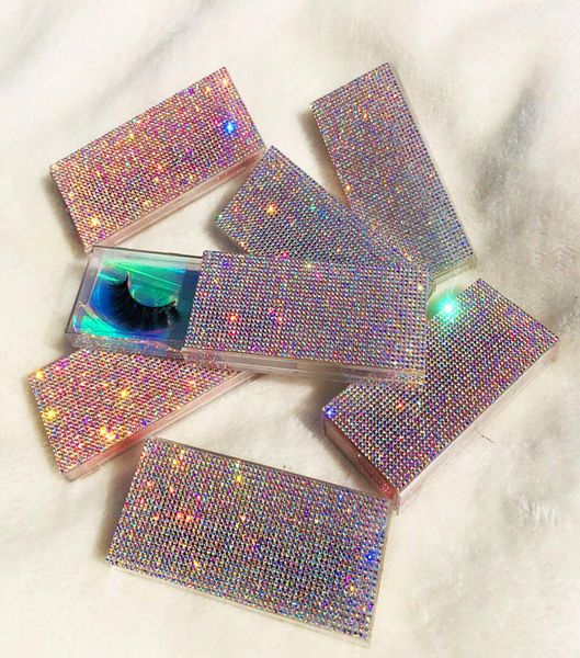 

custom packaging glitter rhinestone lash case 3d 5d mink eyelashes8412216