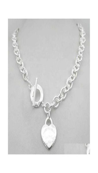 

pendant necklaces design man women fashion necklace chain s925 sterling sier key return to heart love brand charm with box drop de5410057, Silver