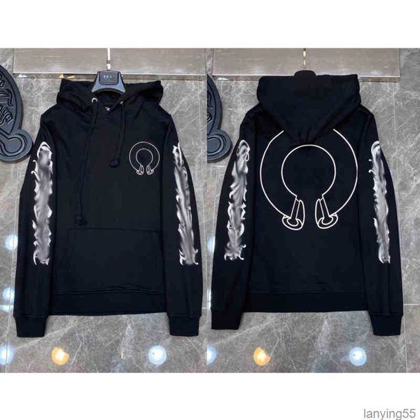 

3a classic mens zipper ch hoodies designer horseshoe sanskrit cross print pullover heart hoody sweatshirts sweater luxury woman jackts fate, Black