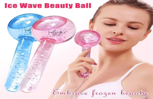 

2pcslot large magic ice globes hockey energy face massager beauty crystal ball facial cooling globe water wave for eye massage2620353