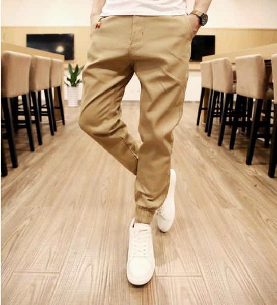 

new mens skinny joggers chinos slim pants men trousers hip hop pantalones hombre plus size s3xl9783534, Black