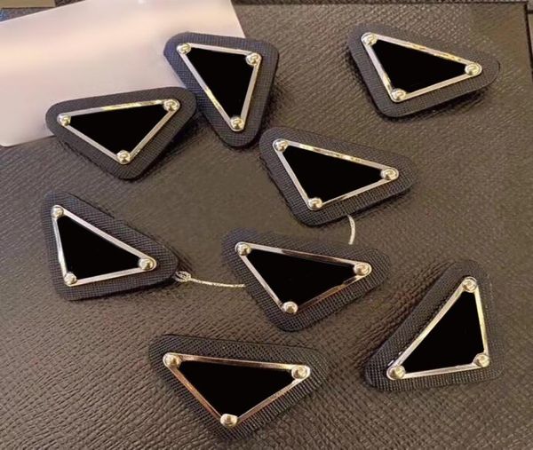 

metal triangle letter brooch women girl suit lapel pin white black pink red fashion jewelry accessories3068581, Gray
