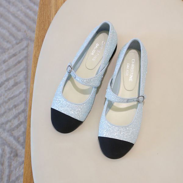 

dress shoes spring and autumn classic color matching low heel sequin material buckle closed ladies outdoor all stylish shoes 230823, Black