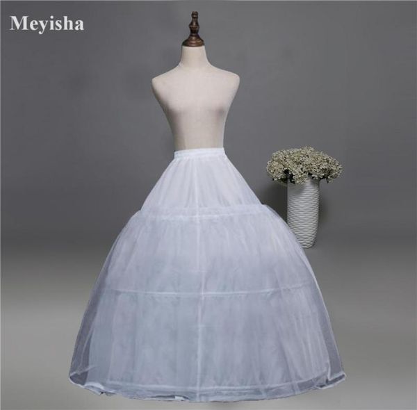 

52016 wedding dress crinoline bridal petticoat underskirt 3 hoops1147235, White