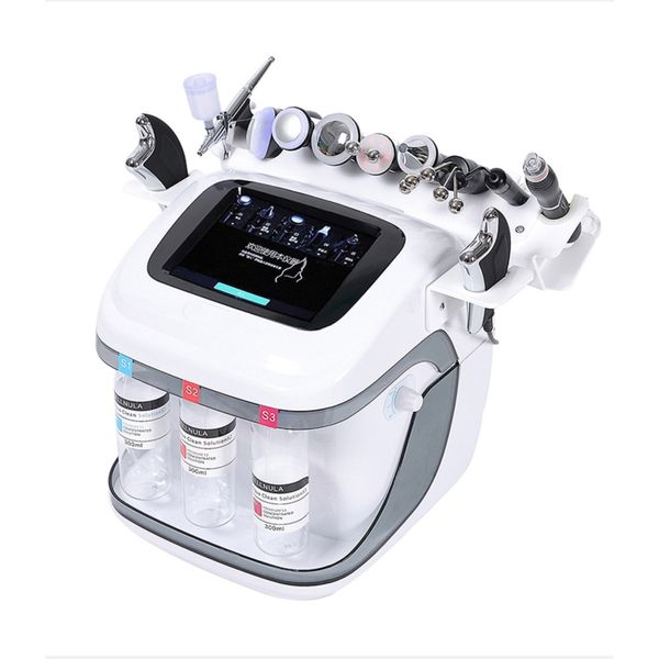 

hydrodermabrasion microdermabrasion machine facial hydra dermabrasion hydro 10 in 1 water jet oxygen peel skin care beauty equipment, Black;white