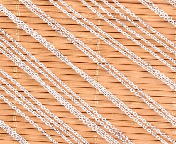 

50pcs whole rope chain 15mm black leather string cord necklace lobster clasps for necklace diy craft jewelry making3086406, Silver