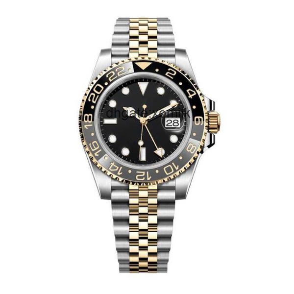 

new mens watch automatic mechanical movement blue black ceramic bezel sapphire glass jubilee bracelet watches man wristwatches, Slivery;golden