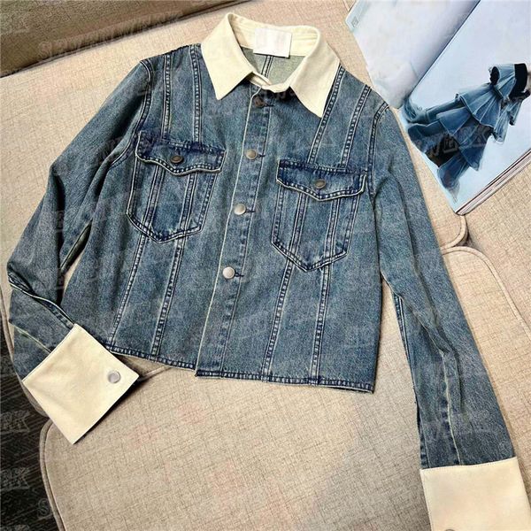 

denim shirt jacket for women luxury classic jackets high street style girls coats outerwear, Black