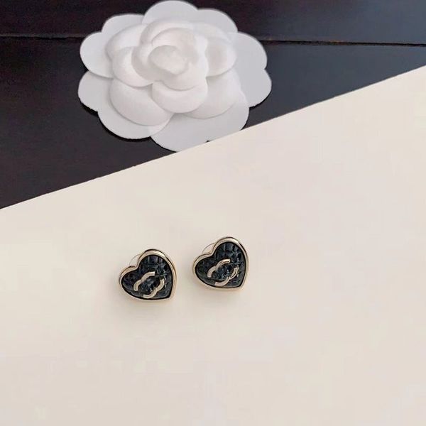 

18k gold plated designers brand earrings designer c letters ear stud women crystal pearl geometric earring for wedding party jewerlry access, Golden;silver