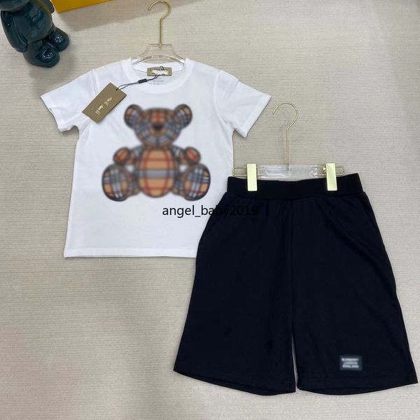 

Baby Boys Designer Clothes 2-8T Summer Clothes Kids Clothing Sets for Boy Short Sleeve Shirts Shorts Suit, White