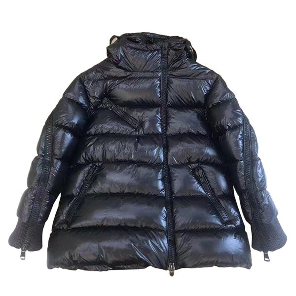 

TOPSTONEY French Fashion Fluffy Clothing Down Jacket Men's Hooded White Duck Down Jacket Couple Casual Hooded Diagonal Zipper Winter Warm Coat 2102, Black-2102