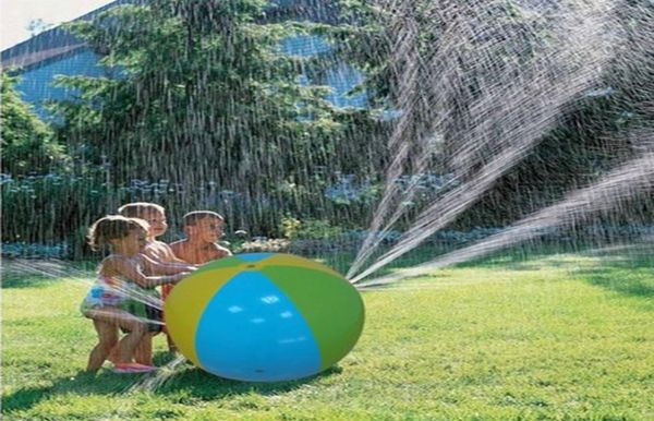 

mixed color inflatable beach water ball outdoor sprinkler summer inflatable water spray balloon outdoors play in the water beach b4886006