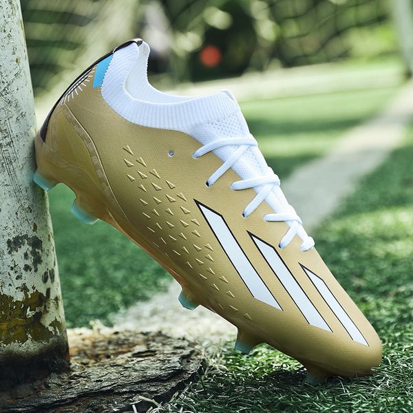 

dress shoes professional men's turf soccer shoes parent-child outdoor training cool male soccer boot long spike man football sneakers 2, Black