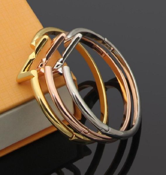 

luxury love gold bracelet 316l titanium steel n letter bangle mens womens designer bracelets bangles4849875, Black