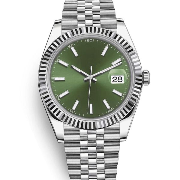 

v3 automatic watches 2813 mechanical watch green dial men date just 36mm 41mm sapphire glass solid clasp president mens watches ma253z, Slivery;brown