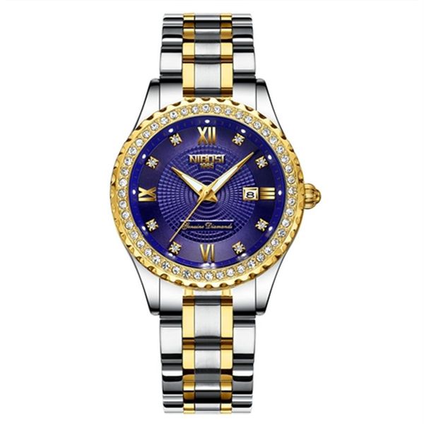 

cwp 2021 nibosi women watches brand luxury gold couple sport quartz watch business reloj waterproof wristwatch relogio feminin323k, Slivery;brown