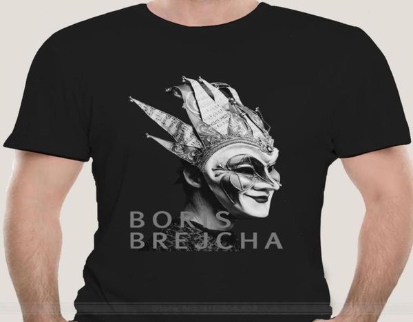 

boris brejcha mask tshirt men short sleeve cotton fashion clothing6130010, White;black