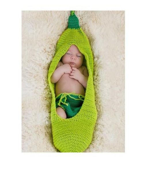

newborn pography props accessories handmade baby clothing baby knit capspantssleeping bag set infant beanie po accessory8800990, Yellow
