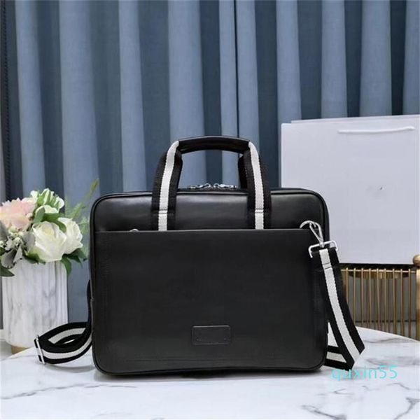 

briefcases men's shoulder black leather designer business lapbag202u