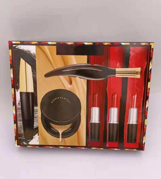 

6pcsset makeup set cosmetic bundle 3 lipsticks1 mascara1 eyeliner1 cusion makeup kit christmas gift6207573